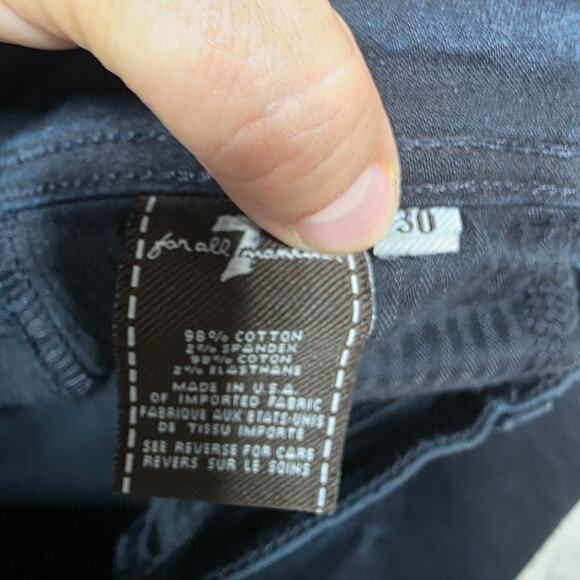7 For All Mankind Dark Wash Rocker Jeans Size 32 - Picture 3 of 5